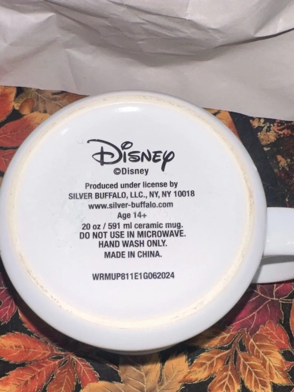 Disney Miss Piggy White Mug with Yellow, Purple, Red and Orange Graphic